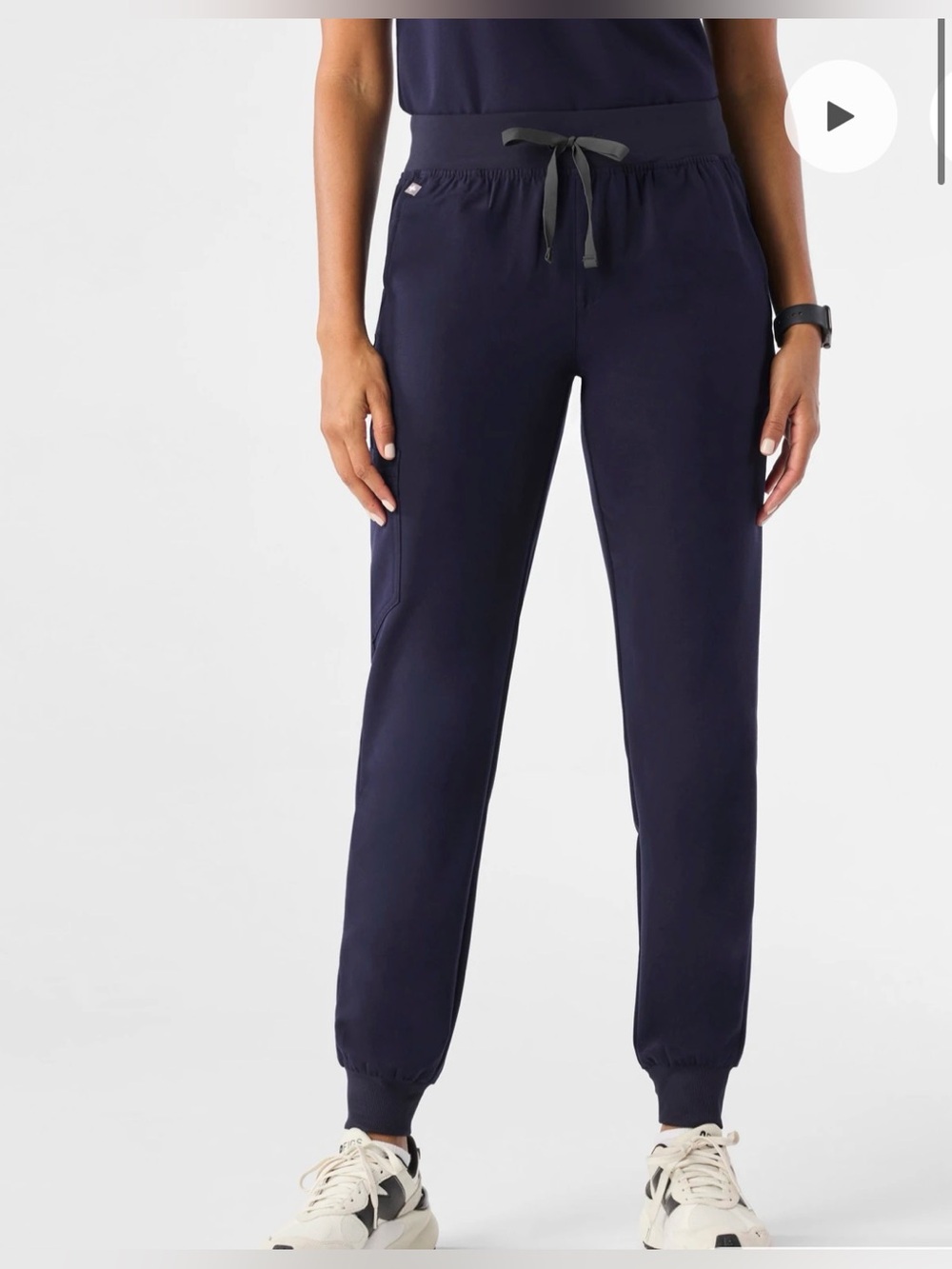 FIGS Navy Zamora Jogger Scrub Pants - Size Small